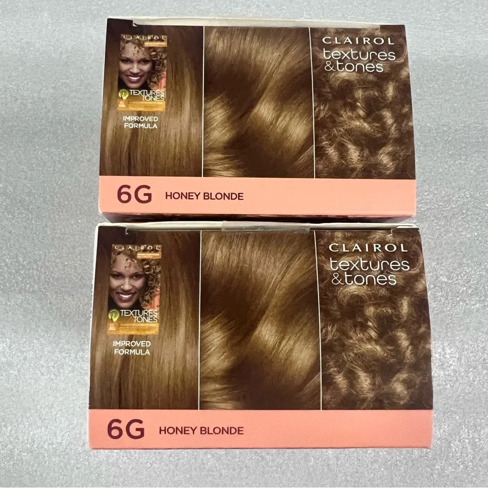 CLAIROL Textures & Tones Permanent Hair Color # 6G Honey Blonde 3 Pack